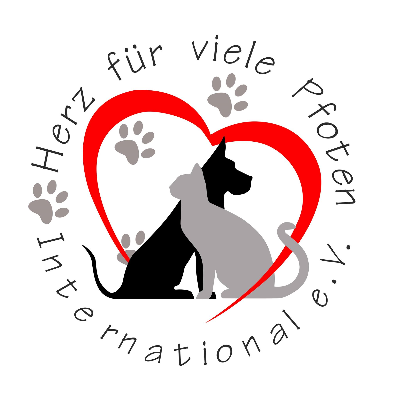 Logo von Tiervermittlung und Tierrettung Herz für viele Pfoten Int. e.V.